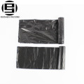 Bolso de basura de poliéster plástico resistente grande HDPE negro con cordón